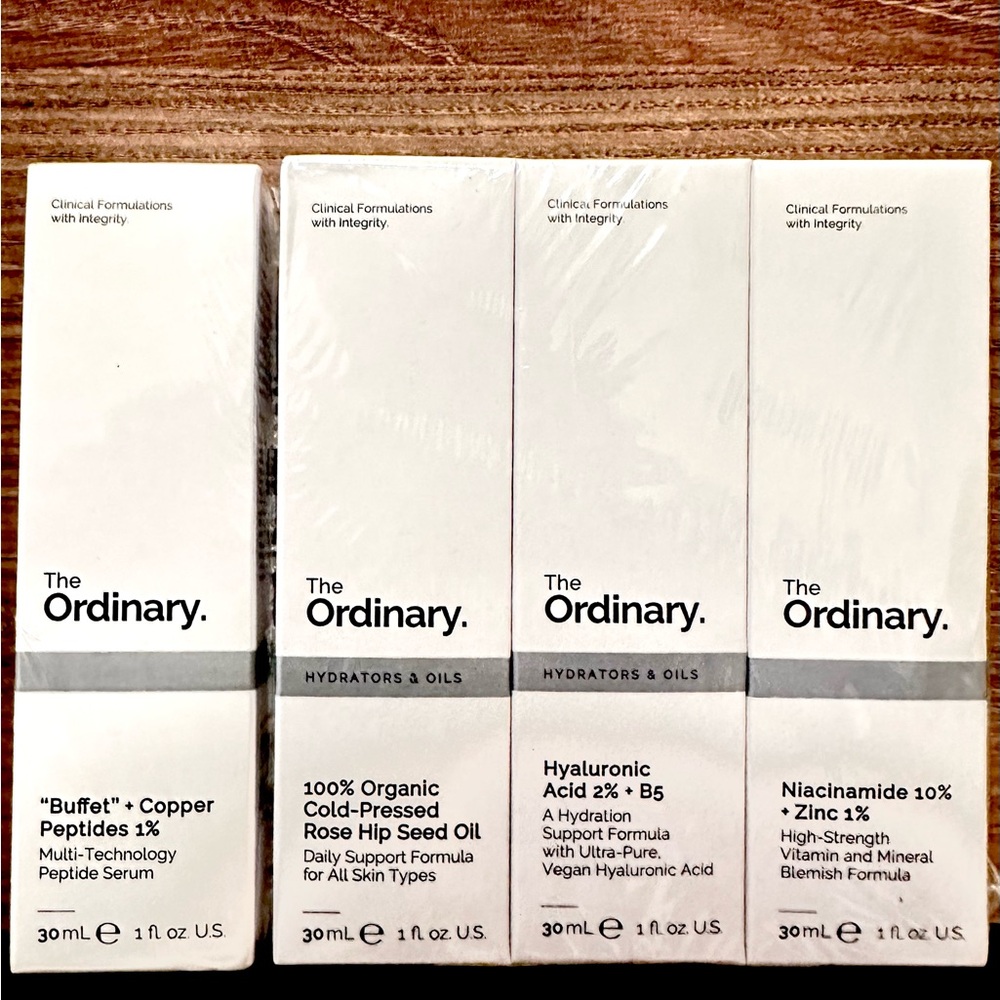 NEW ‼️ The Ordinary 4 Bottles Face Serum Set! 4 x 30ml - SEALED‼️